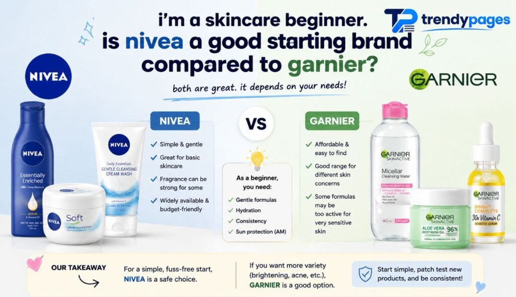 i'm a skincare beginner. is nivea a good starting brand compared to garnier?