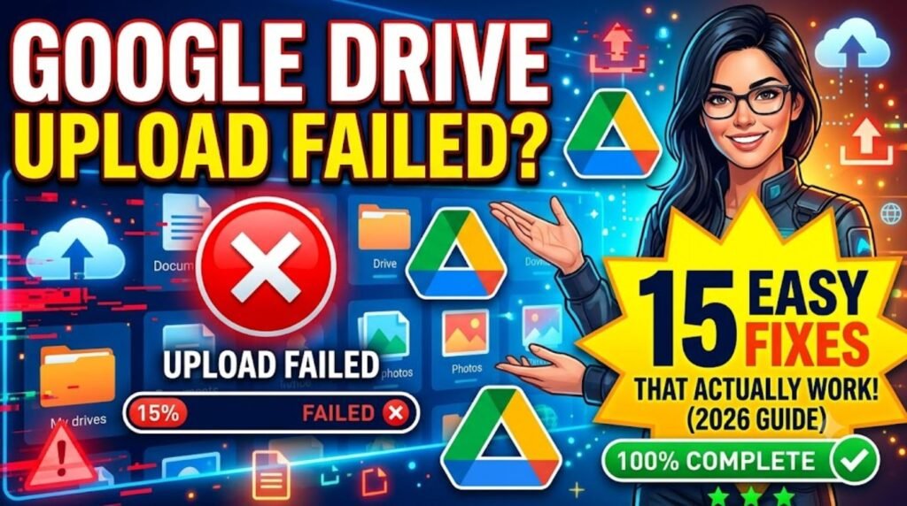 google drive upload failed