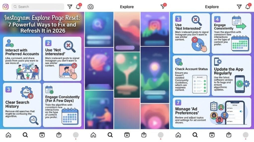 instagram explore page reset