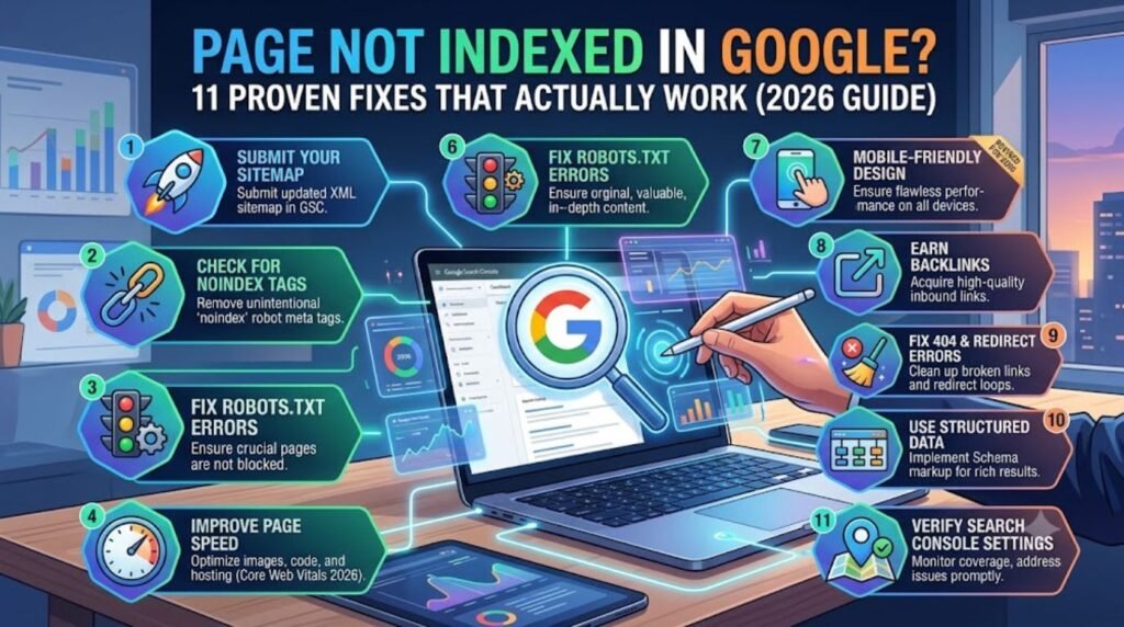 page not indexed in google