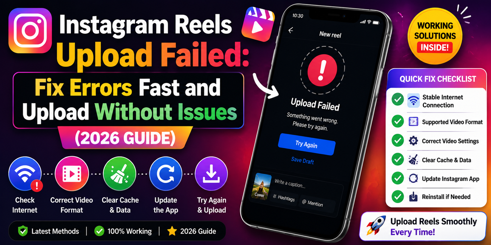 Instagram Reels Upload Failed