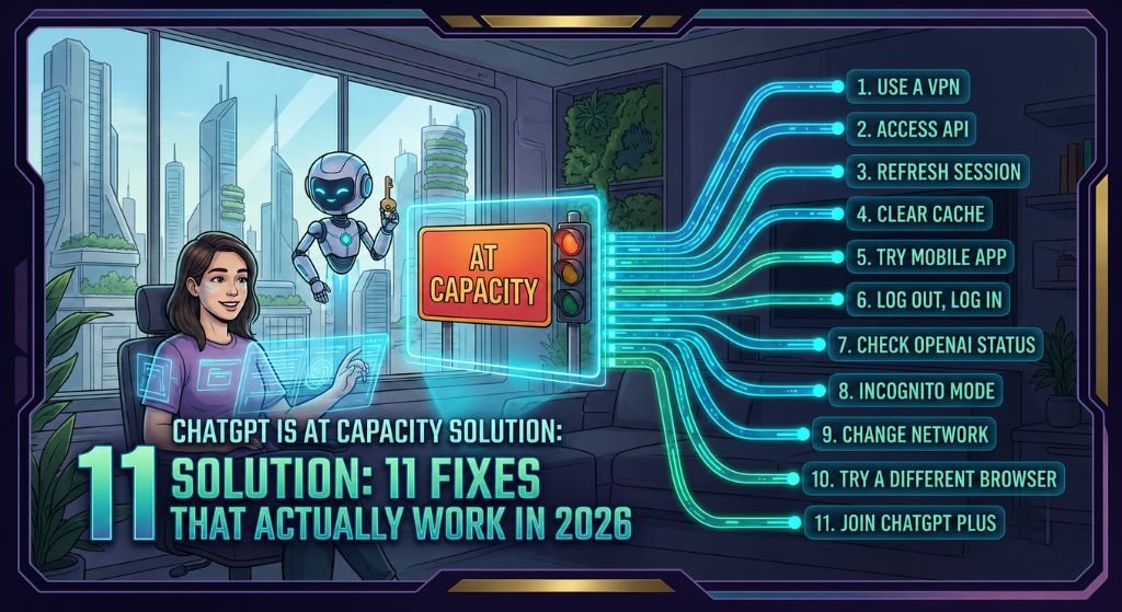 chatgpt is at capacity solution