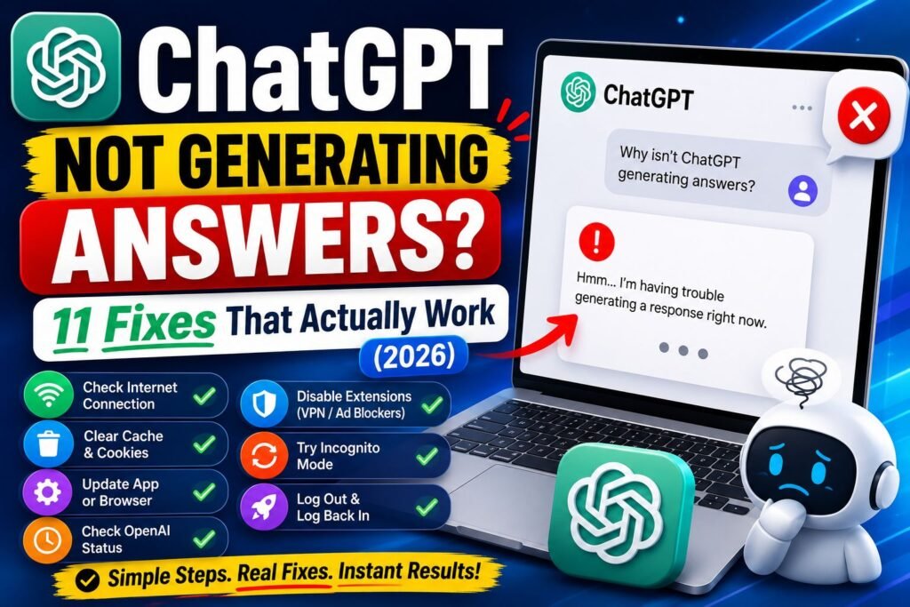 chatgpt not generating answers