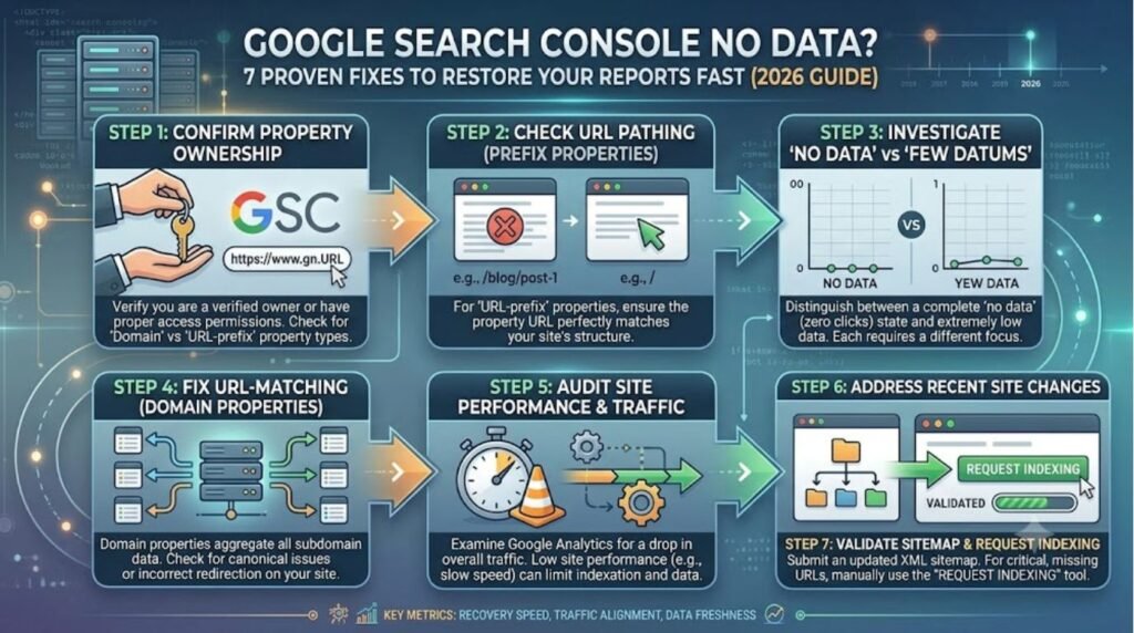 google search console no data