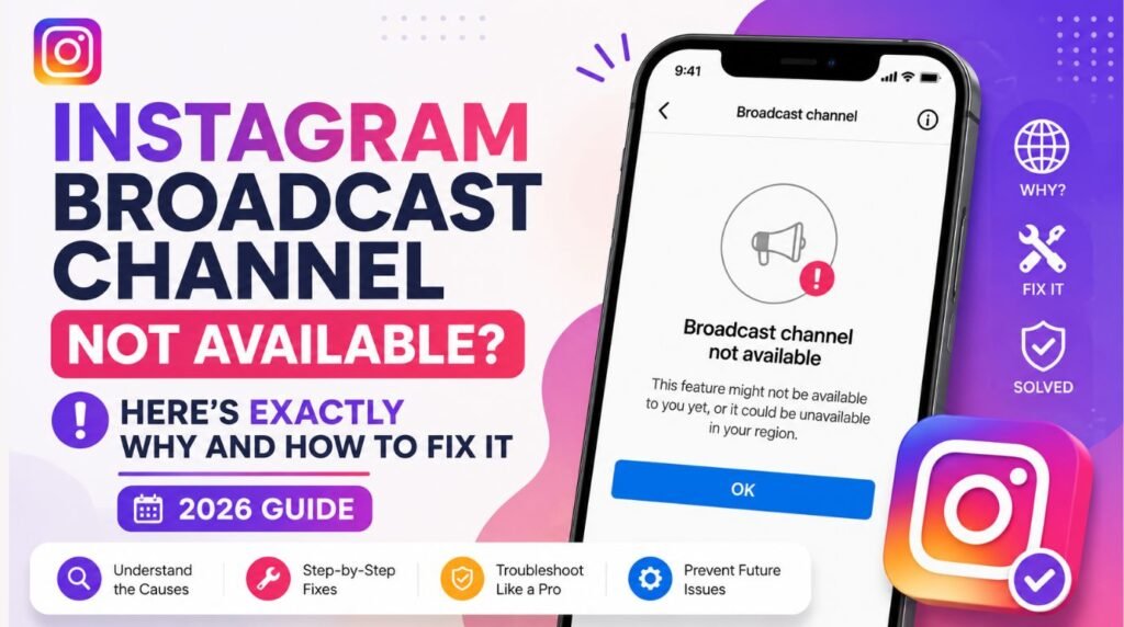 instagram broadcast channel not available