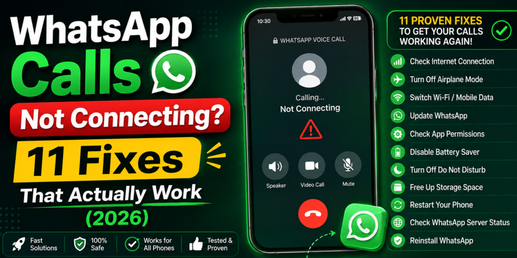 whatsapp calls not connecting