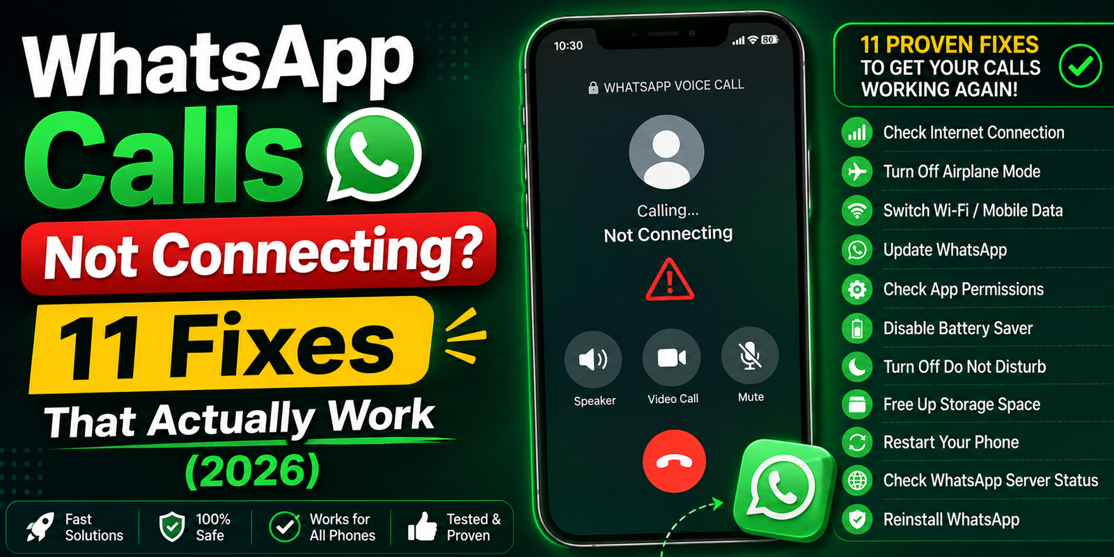 whatsapp calls not connecting