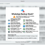 whatsapp backup stuck