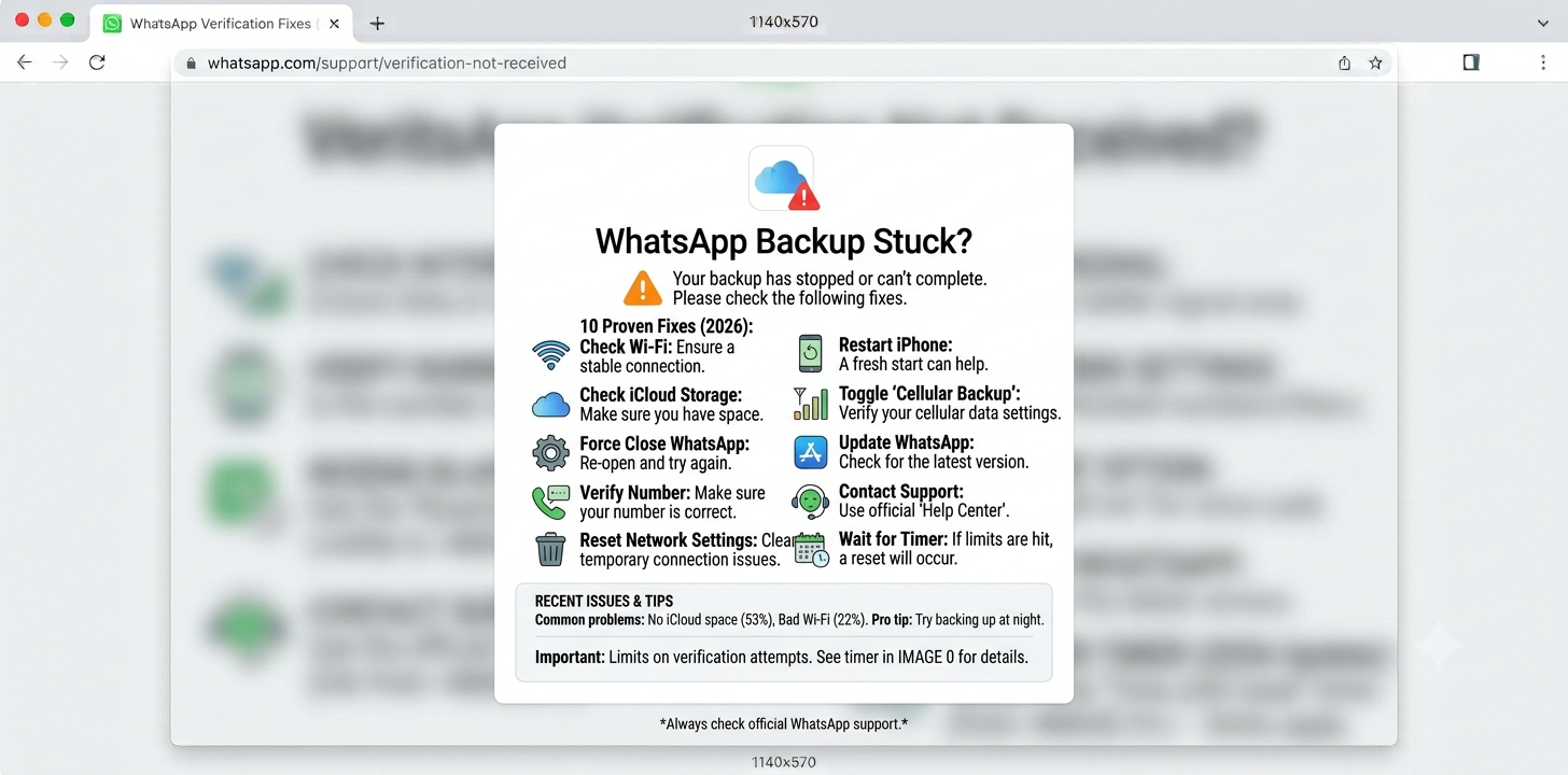 whatsapp backup stuck