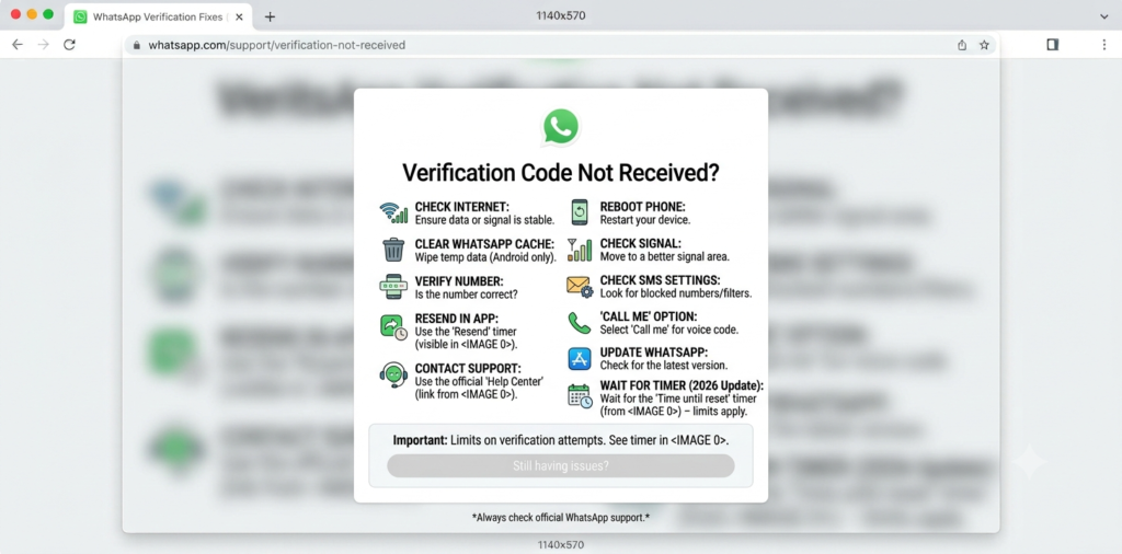 whatsapp verification code not received