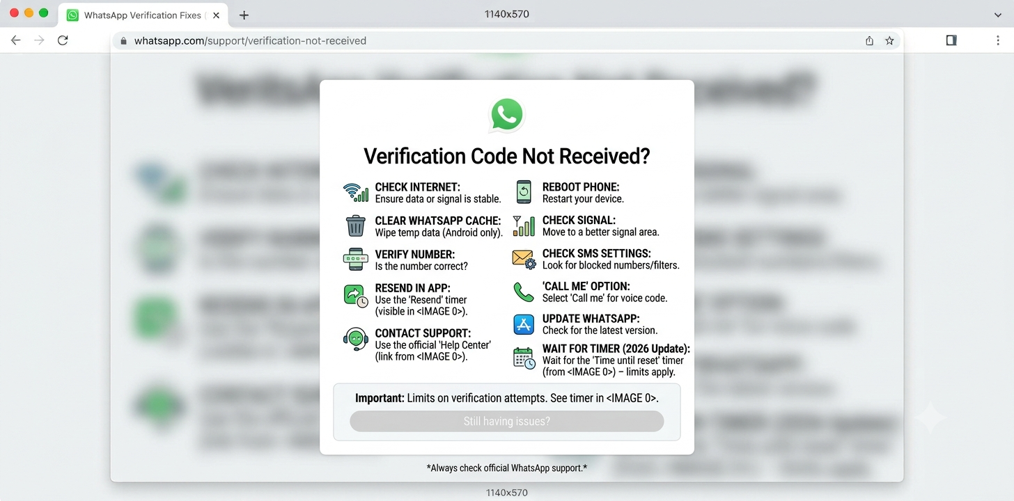 whatsapp verification code not received
